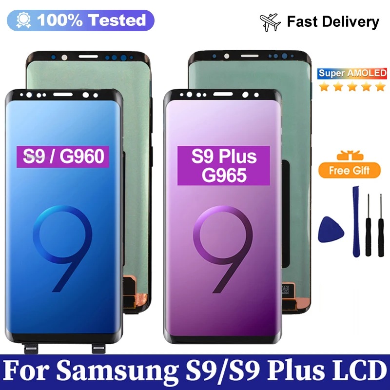 Super AMOLED LCD Für Samsung Galaxy S9 S9 Plus LCD Display Touchscreen Digitizer Für Samsung S9 + SM-G965F SM-G960F Display