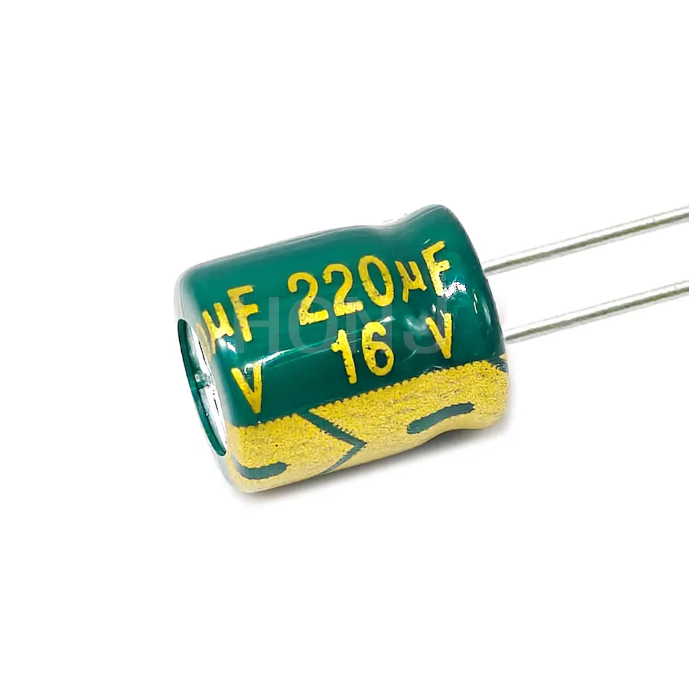 50PCS 16V220UF 6x7mm high frequency low impedance aluminum electrolytic capacitor ±20% 16V 220MF 16VDC 220MFD 16V220UF