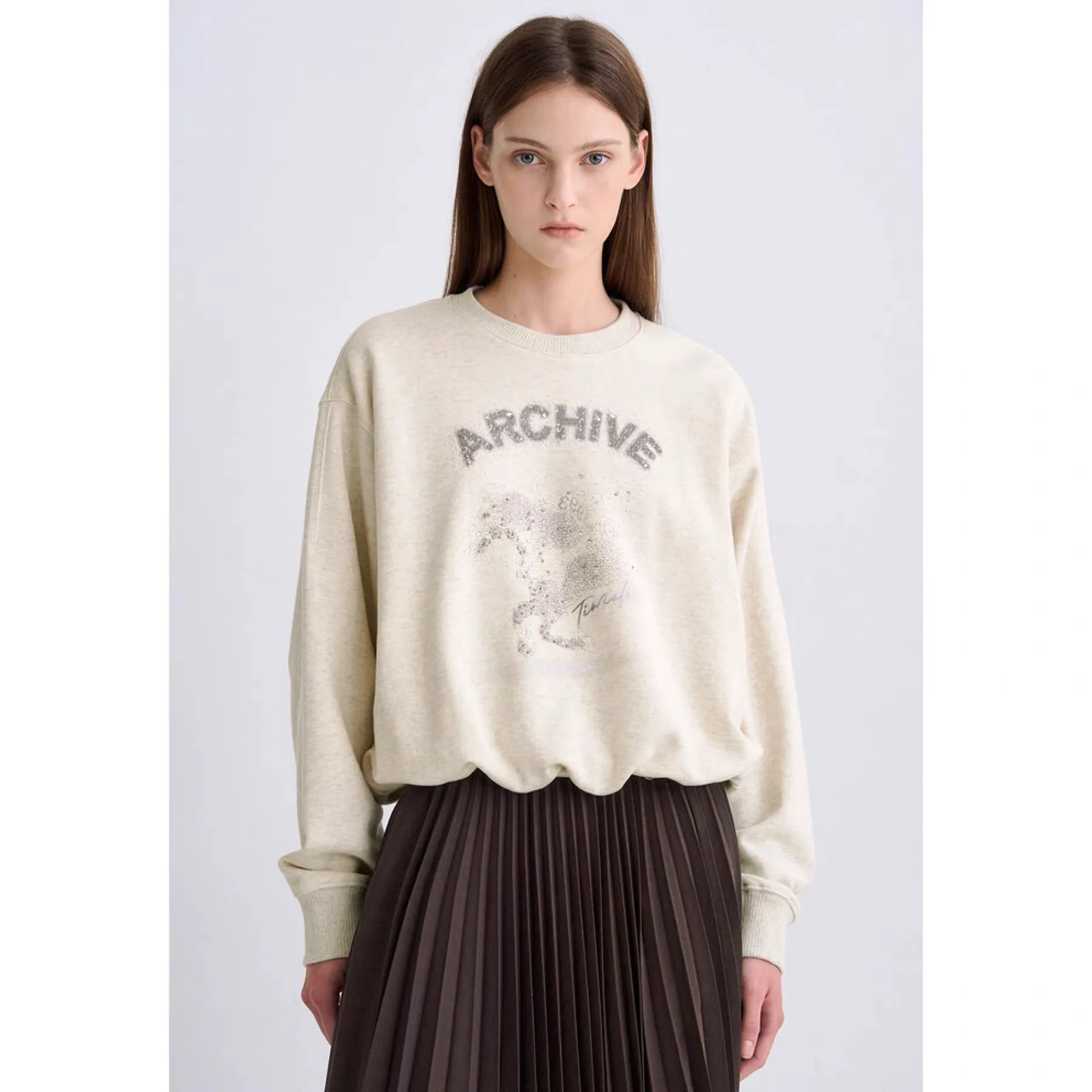 

Effectiveness для похудения, повседневный круглый свитер с тонким блестящим узором, удобный крой, длинный свеч, трикотаж для поездок на работу