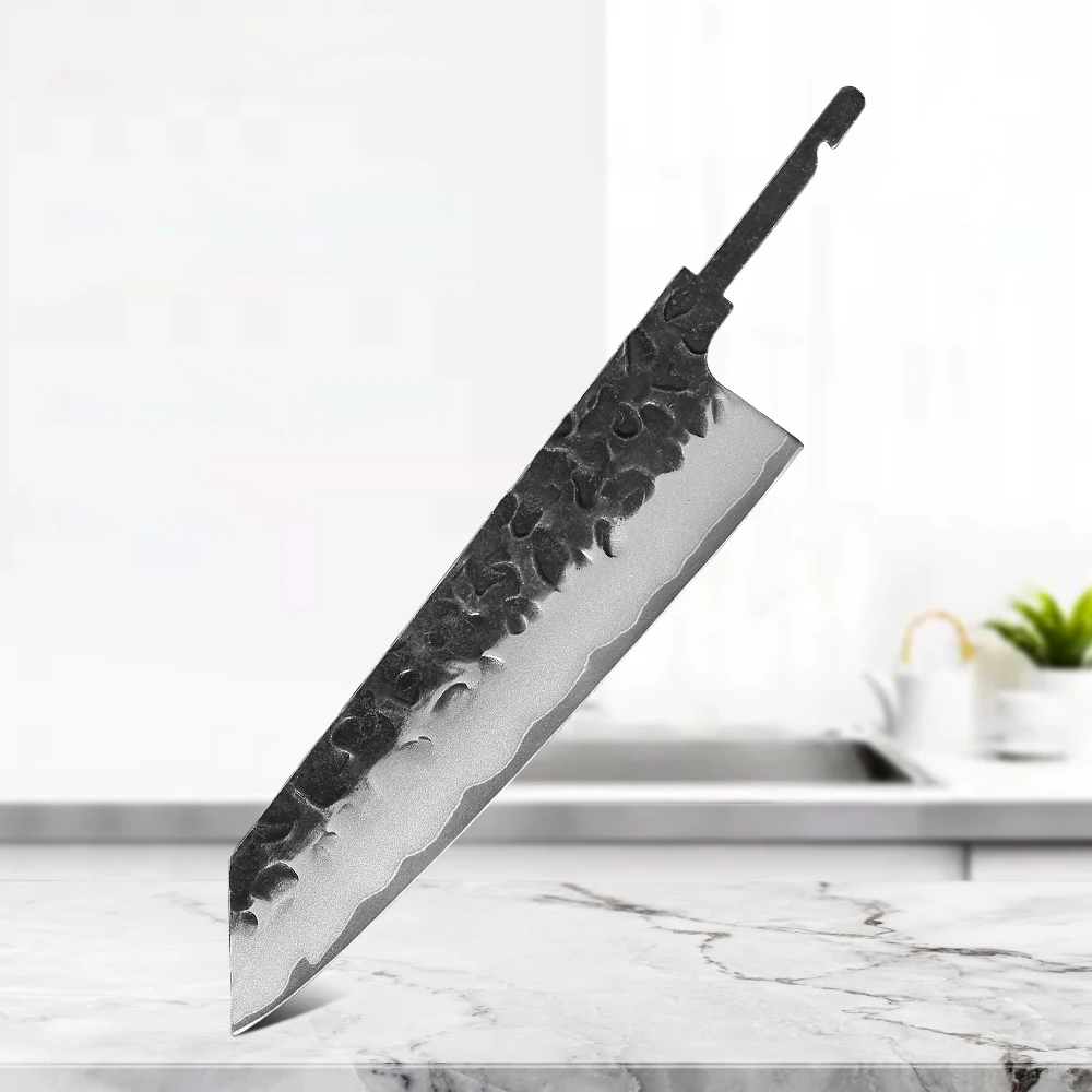 

DASHWAY 6" Bunka Chef Knife Blank Blade DIY Handmade Japanese Kitchen Kiritsuke Full Tang Composite Steel Sharp Making Tools