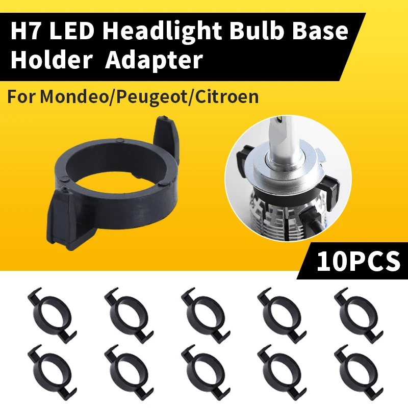 

10pcs H7 LED Car Headlight Adapter Base Adapters Holders for FORD MONDEO for PEUGEOT 508,2008,3008 for CITROEN C5,DS5,DS6 etc