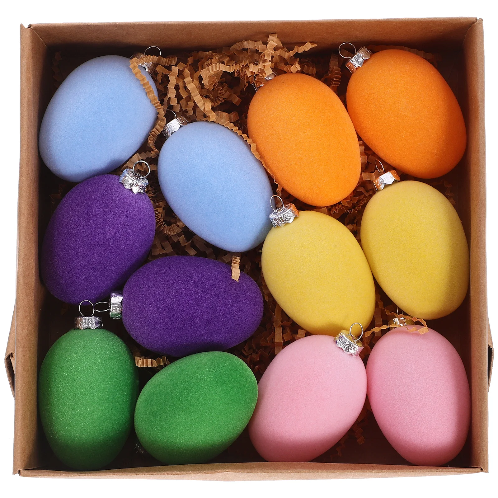 

12Pcs Easter Egg Decorations Hanging Ornaments Traditional Festival Decor Party Scene Hanging Easter Decor Ornament