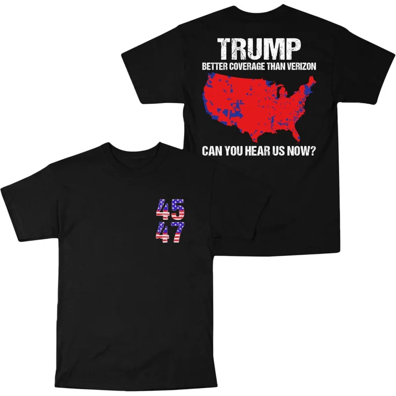 

2024 Trump 45 47 T-shirt double-sided Loose men's and women's clothing