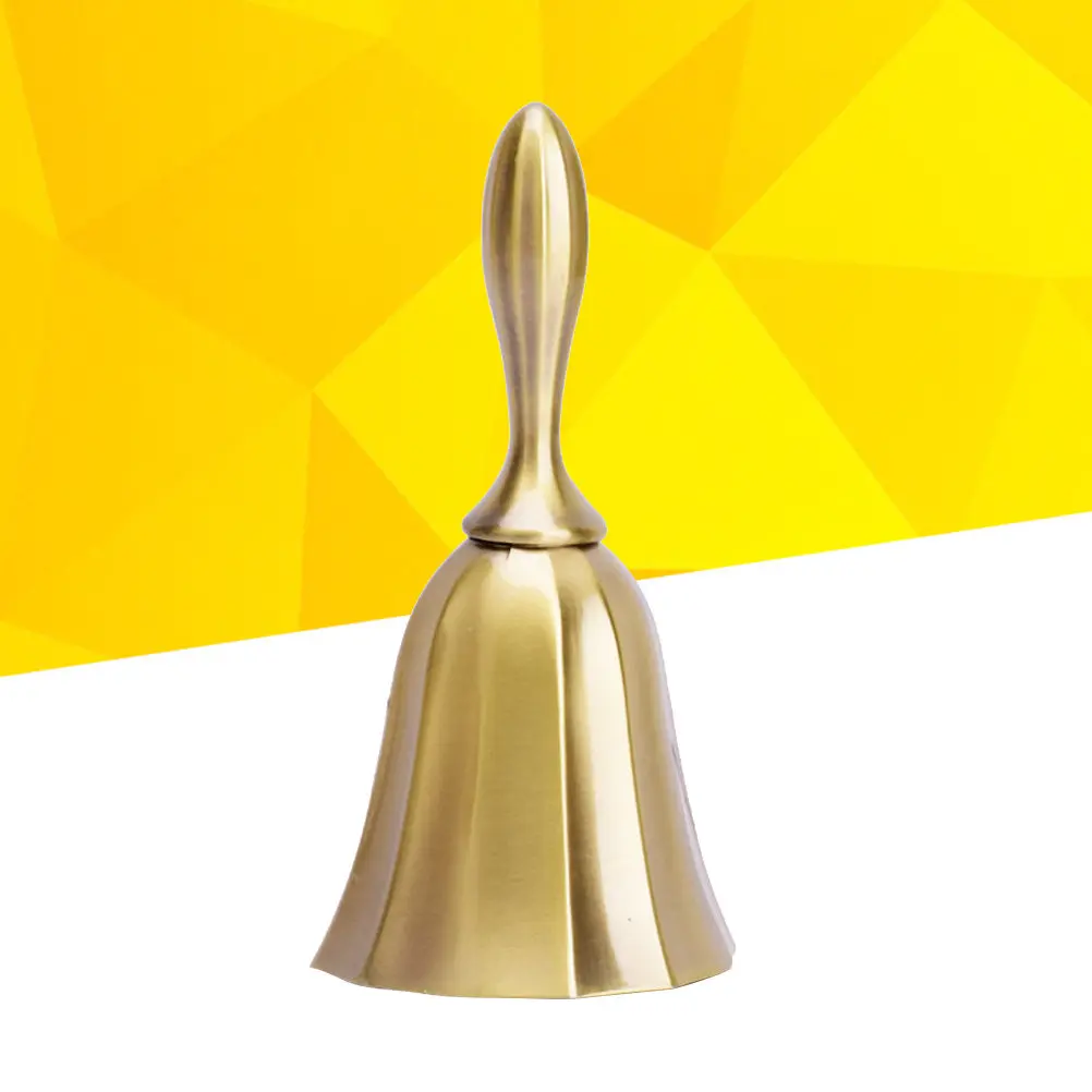 Desktop Service Bell Golden Alloy Loud Clear Ring Reception Desk Bell for Hotel Cafe Bar Kitchen Counter