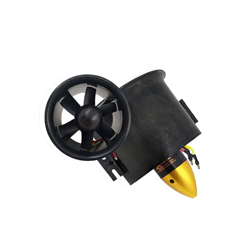 A set 70mm EDF with QF2822 3000KV 4S Brushless Motor and 6 Blades Ducted Fan for FMS Control Aircraft Model Part