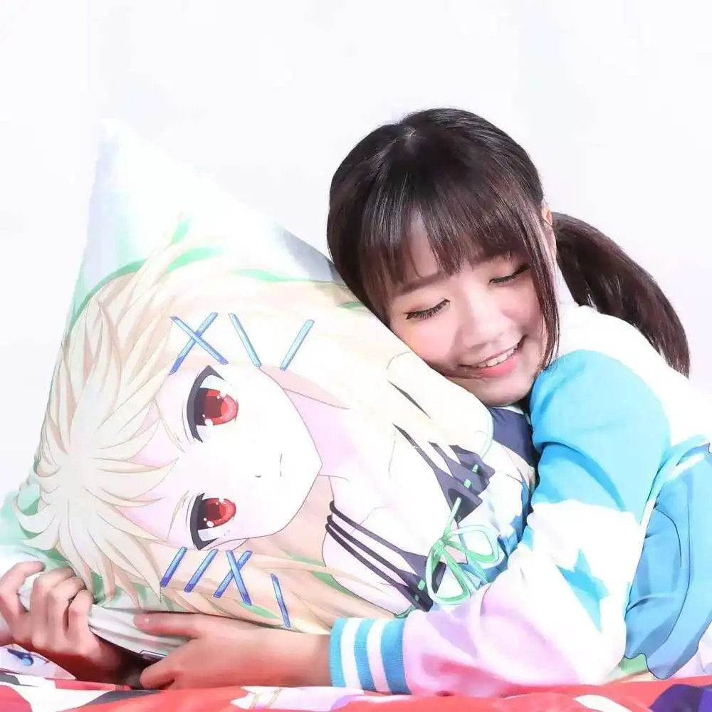 Vtuber Ōokami Mio 50*160 سنتيمتر Dakimakura Waifu المخدة 2-الجانب طباعة كيس وسادة هينغ الجسم غطاء الوسادة Otaku هدية