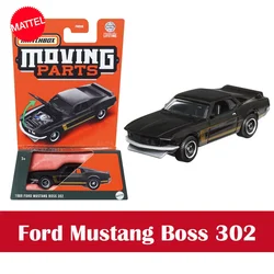 Original Mattel Matchbox Car 1/64 Diecast Moving Parts 1969 Ford Mustang Boss 302 Vehicle Model Toys for Boys Collection Gift