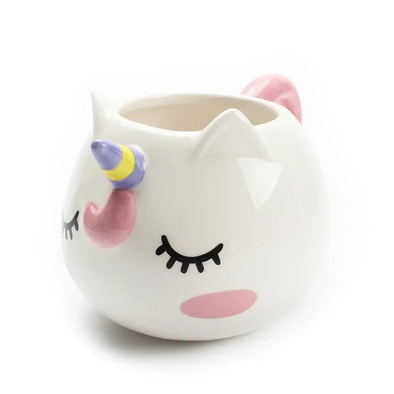 Nordic Style Ceramic Cup Daily Use Mug Animal Alpaca  Cat  Panda  Special-shaped Cup Leisure Birthday Gift Water Cup Craft Gift