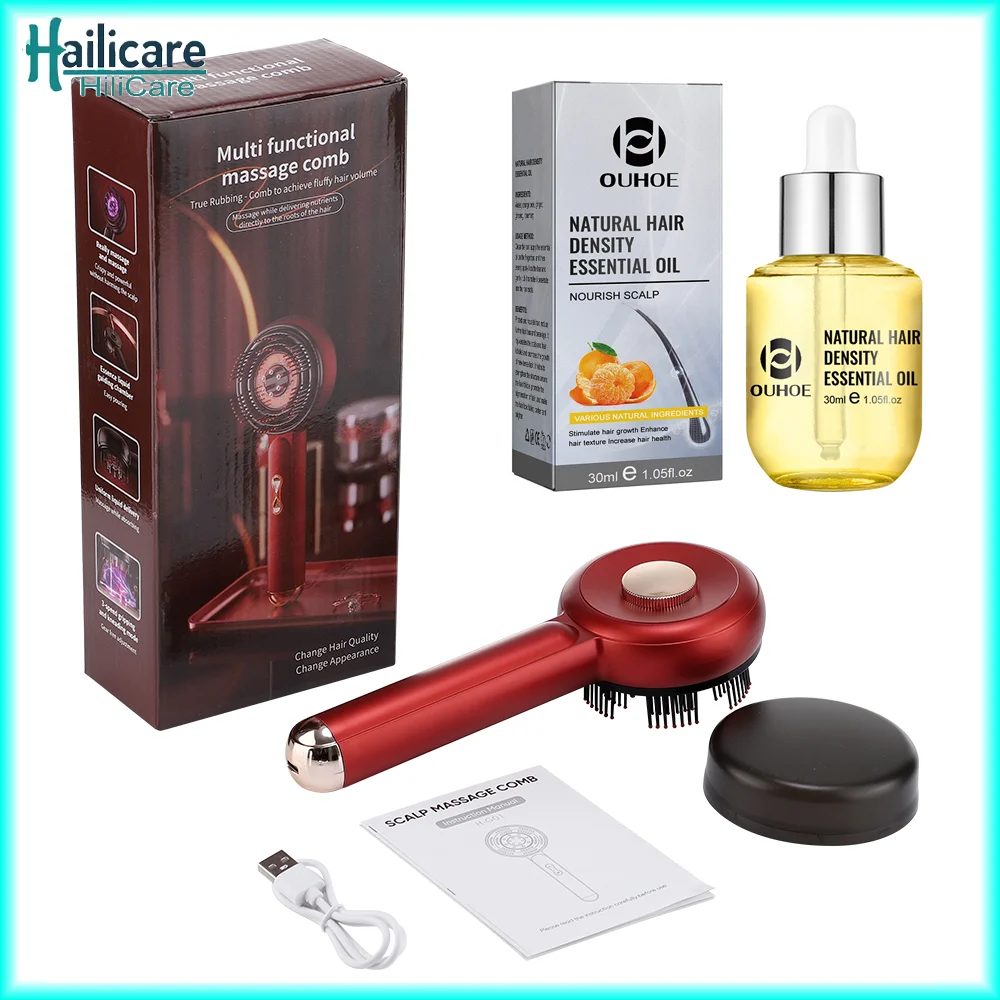 

Electric Head Kneading Massager 660nm Hair Care Red Light Head Massager For Hairline Growth Anti-Hair Loss Hair Care Oil Brush