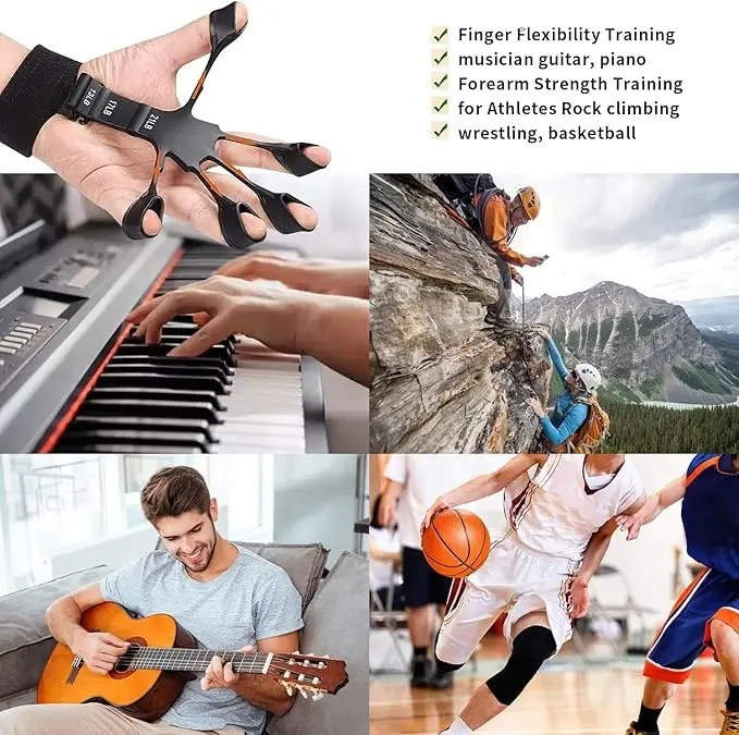 Griffkrafttrainer, Fingerstärkungsgerät, Handstärkungsgerät, 3-beständiges Übungsgerät, verstellbare Hand für die Therapie – Detail 5