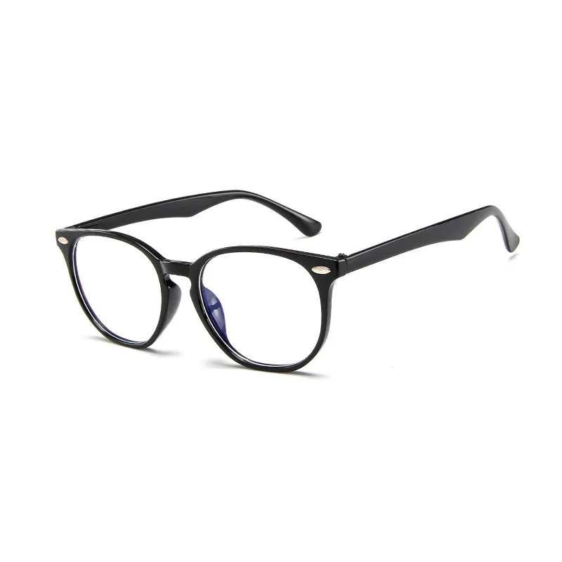 Shonemes Anti Blue Light Glasses Frame Vintage Polygonal Eyewear Computer Eyeglasses Black Purple Blue for Women Men