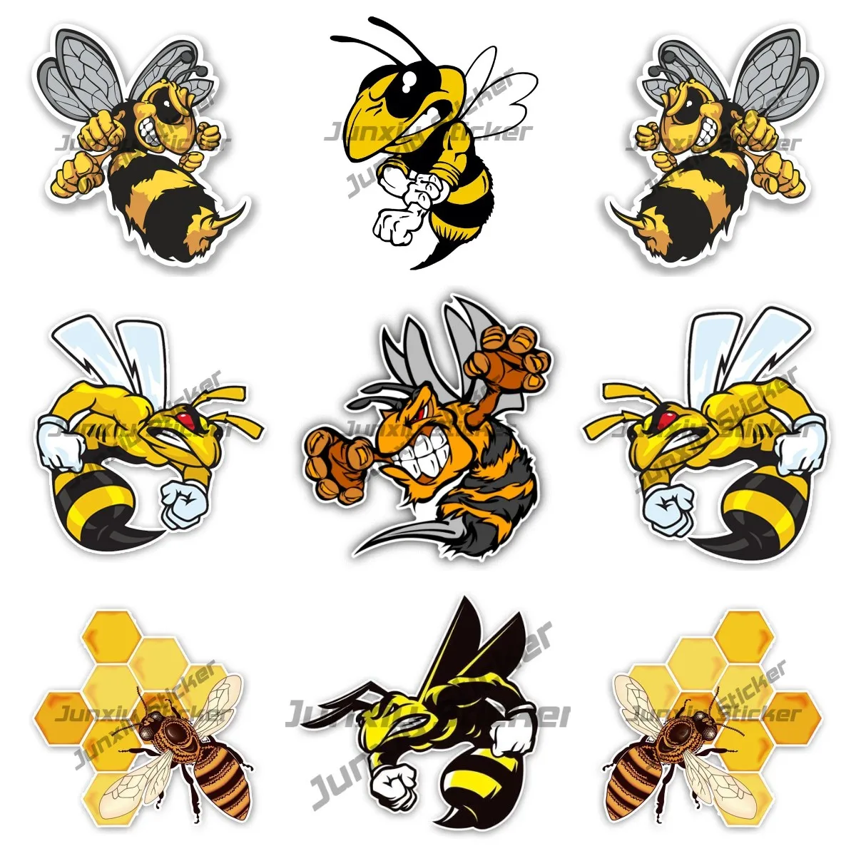 

Personality Bee Sticker Terror Blue Hornet Wasp Decals for Motorcycle Car A4 Car Decorative KK Apply To Car Window Window