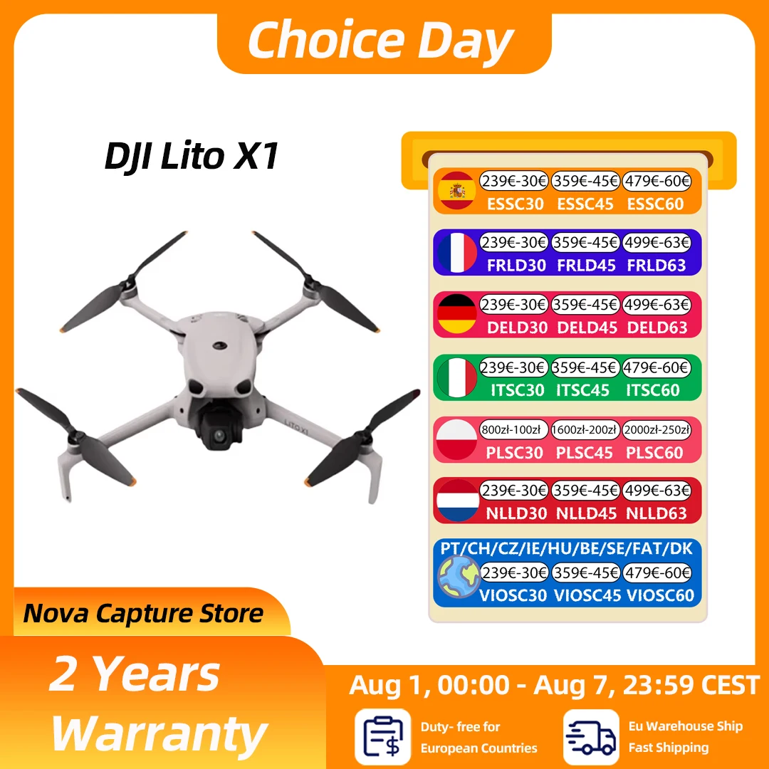 DJI Lito X1 pieghevole — sensore da 1/1.3 pollici e trasmissione a 15km