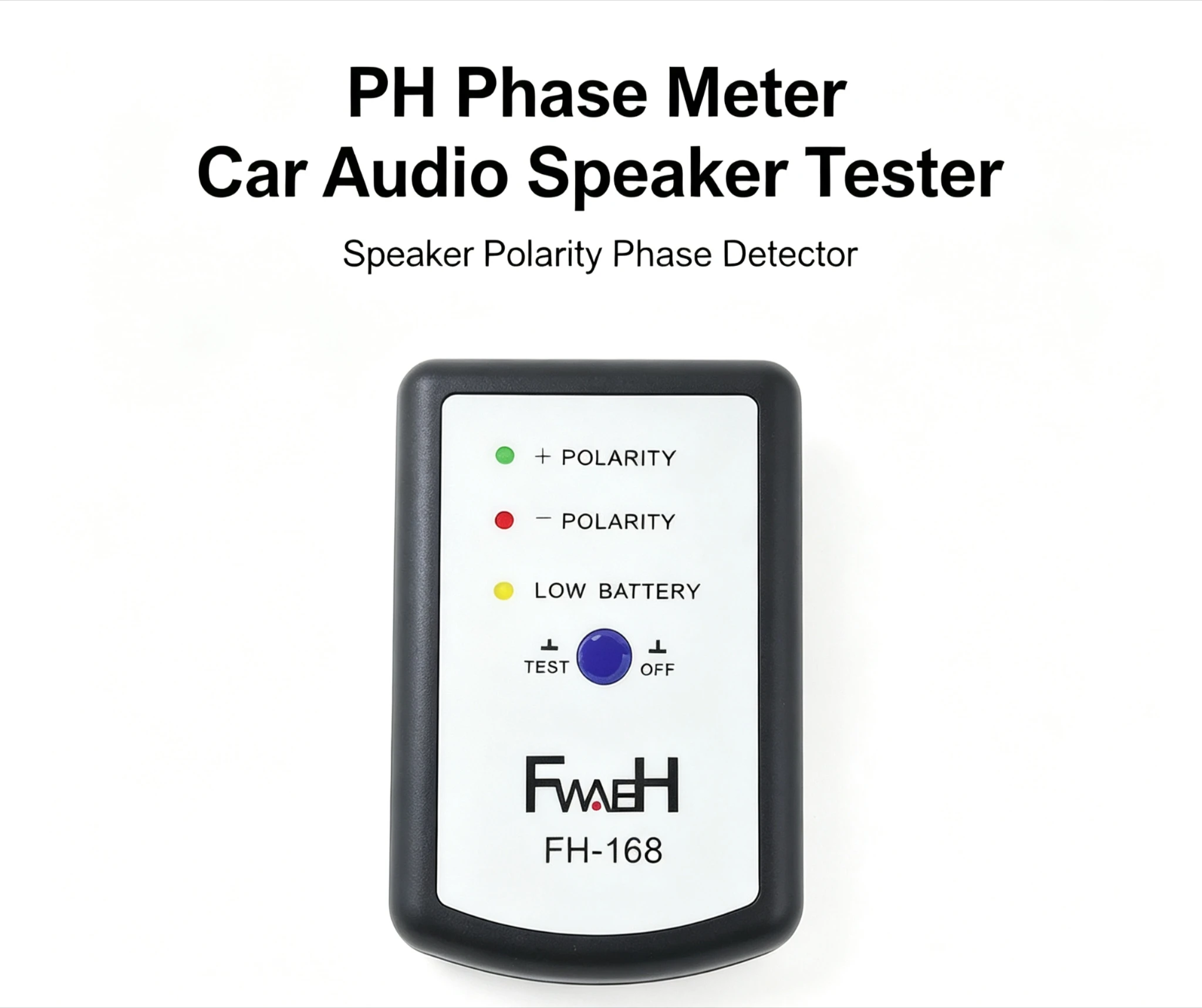 Car Audio Speaker Polarity Tester Black PH Phase Meter Detection Tool