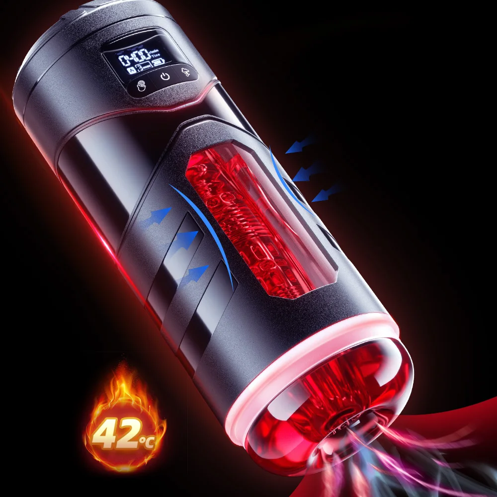 Automatic Heated Male Masturbator Cup Sucking Vibration Blowjob Masturbation Real Vagina Pocket Adults Sex Machines Toys For Man