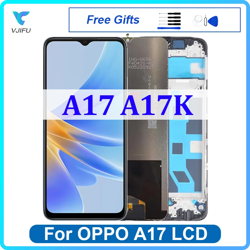 

6.56" Original LCD For OPPO A17 A17K Display Touch Screen CPH2477 CPH2471 Digitizer Assembly Replacement With Frame Phone Repair