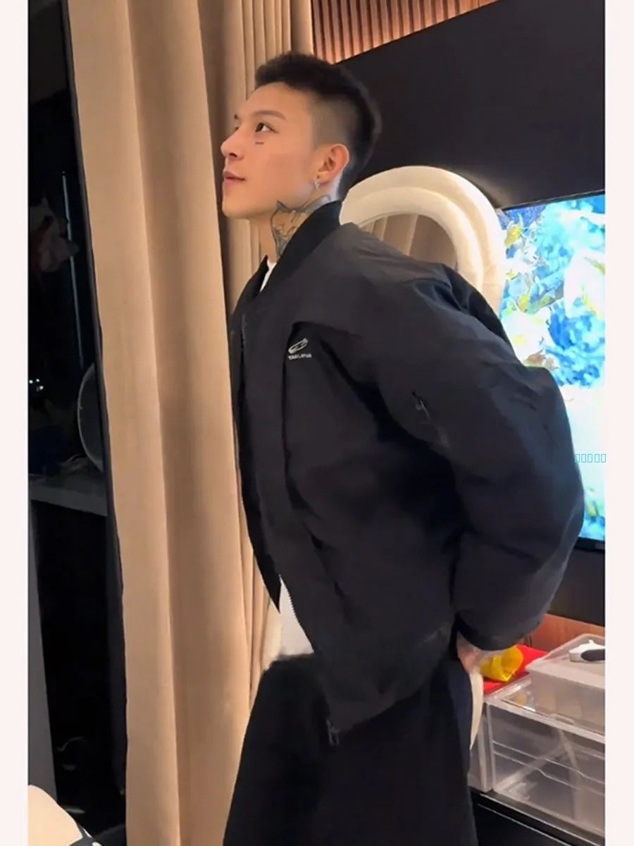 

Bla Pilot Jaet Cotton Coat Men's Thi Warm Baseball Sle Cleanfit American Cotton Outerwear Winter Casual Long Sve