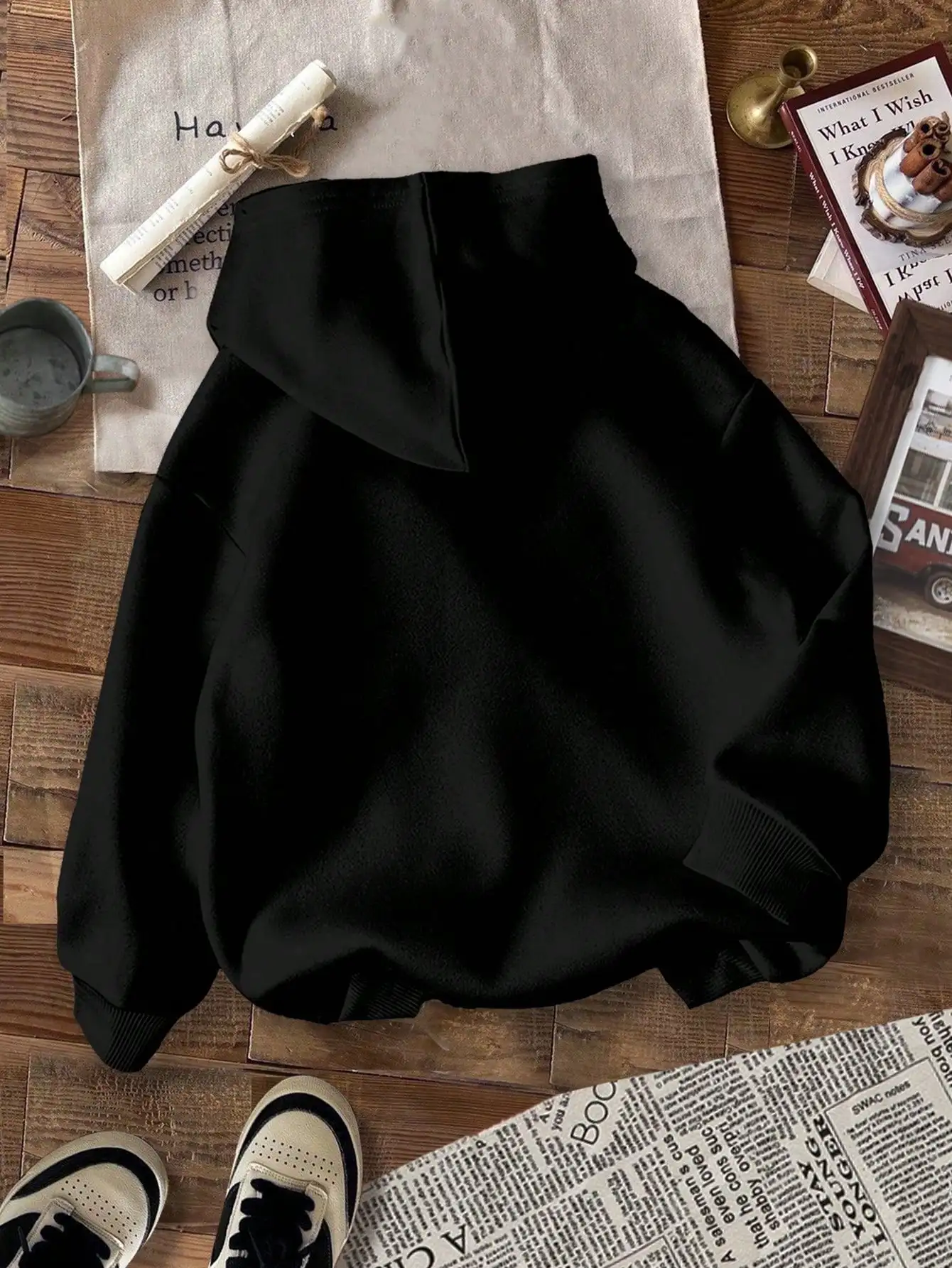 Cartoon Pattern Warm Hooded Long Sleeve Pullover Sweatshirt For Young Boy sk25070259282688168
