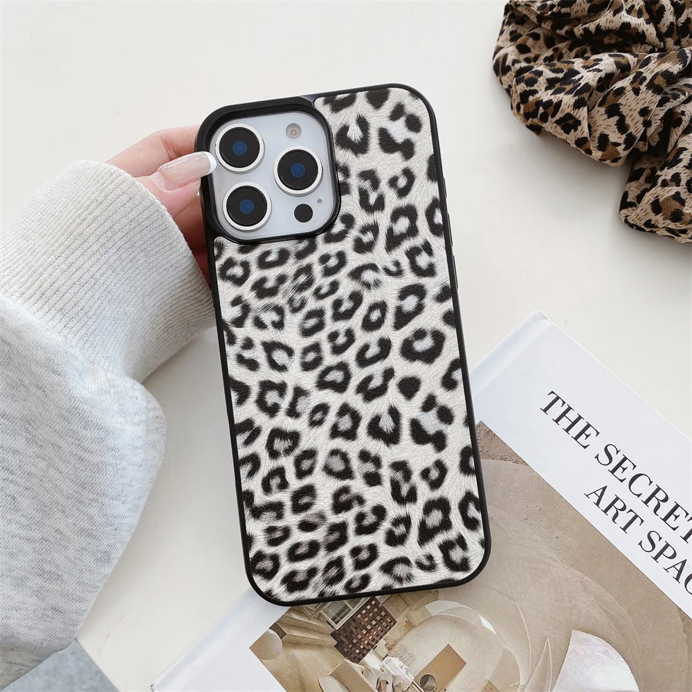 Leopard print Case For iPhone 11 Cases iPhone 16 15 12 13 14 11 Pro Max 16 14 15 7 8 Plus X XS iPhone16 16Pro Shockproof Funda