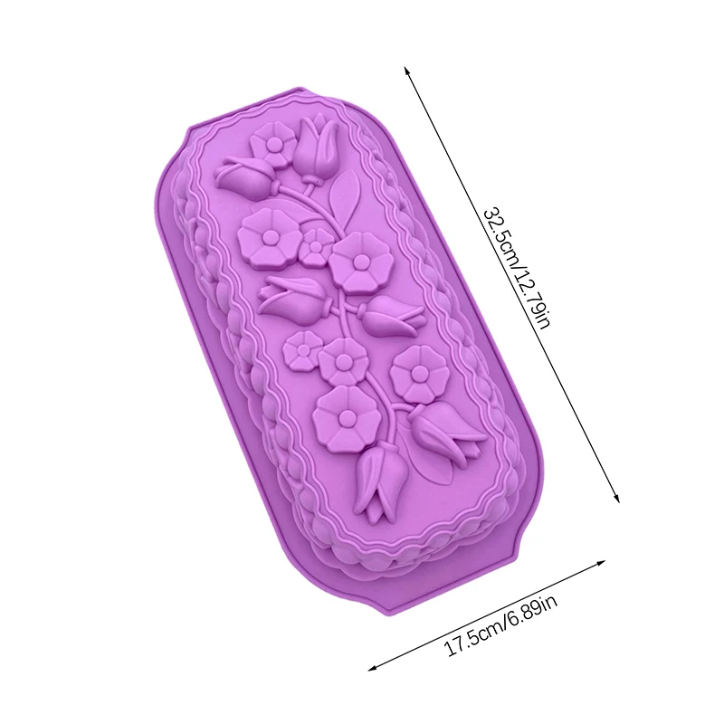 Tulip Flower Silicone Mold, Sabonete Artesanal, Decoração Do Bolo, Ferramenta De Cozimento, Jelly Ice Cube Making, Decoração Do Bolo