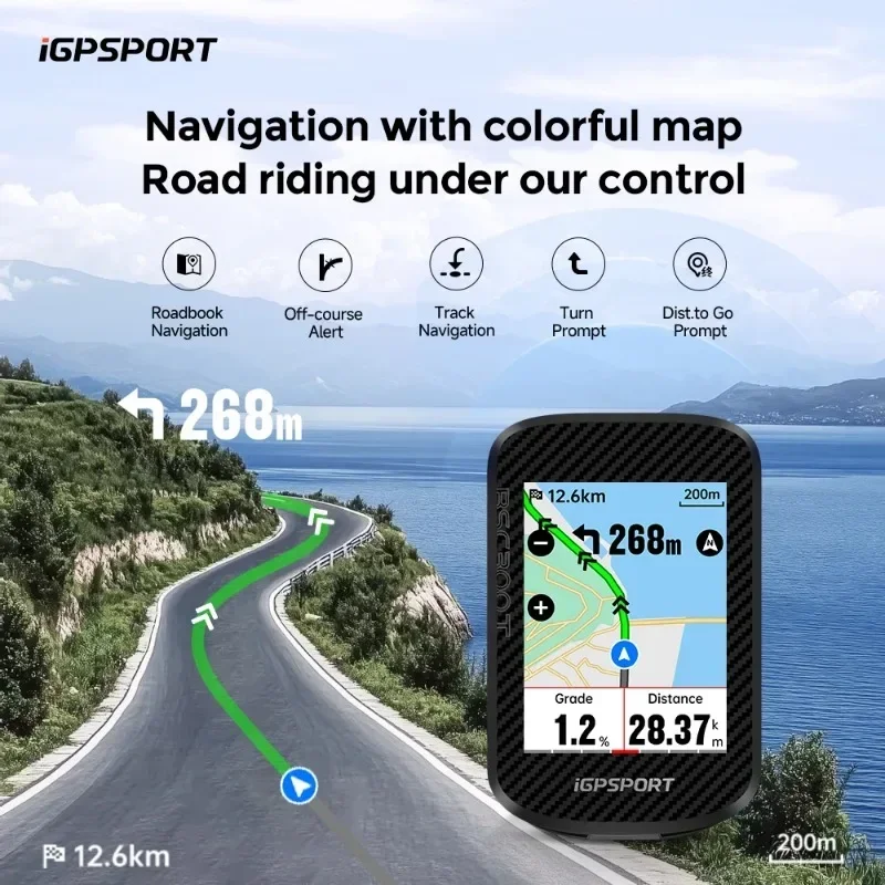 iGPSPORT BSC300T Touch-screen Bike Computer Global Colorful Map Wireless Cycling Computer  Support E-bike