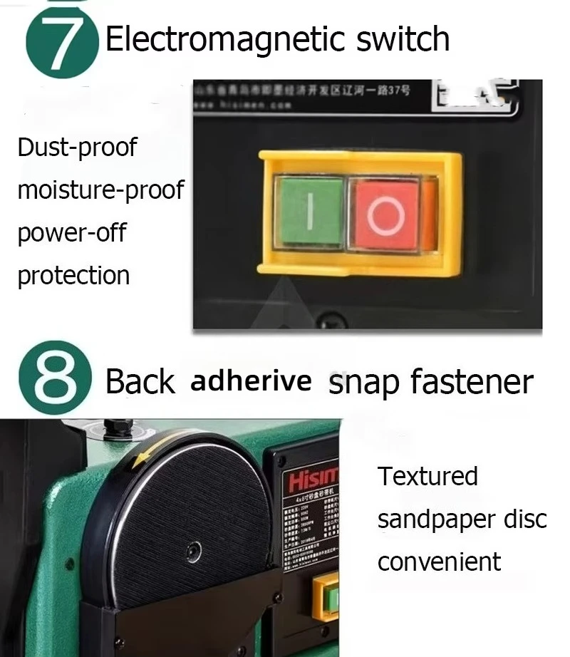 Lijadora de madera de sobremesa pequeña, lijadora de banda, pulidora abrasiva eléctrica de grado Industrial, adecuada para lijado de madera y Metal