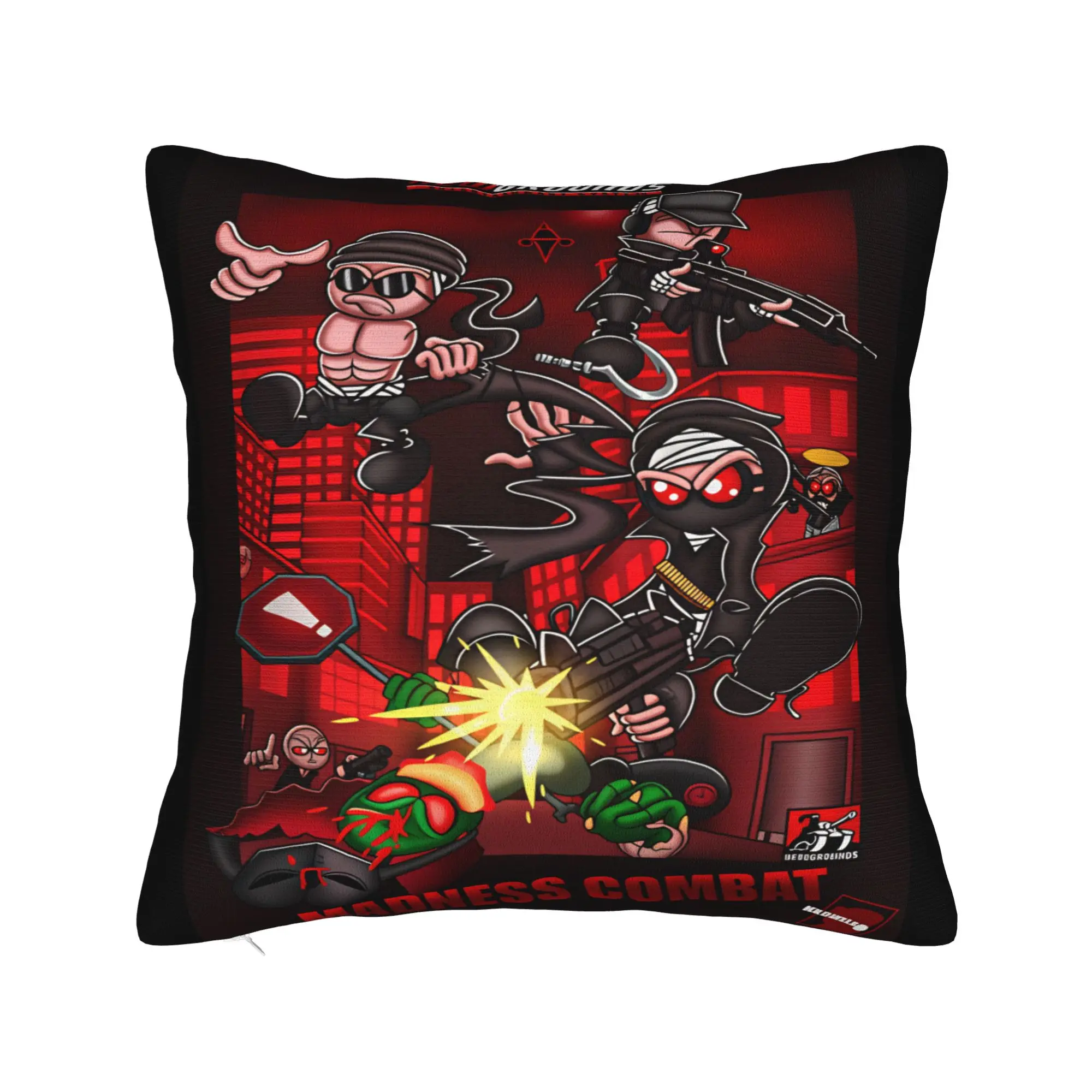 MADNESS COMBAT Pillow Case  Vintage Pillow Cover Comfy Pillowcases For Office Car Home Decor