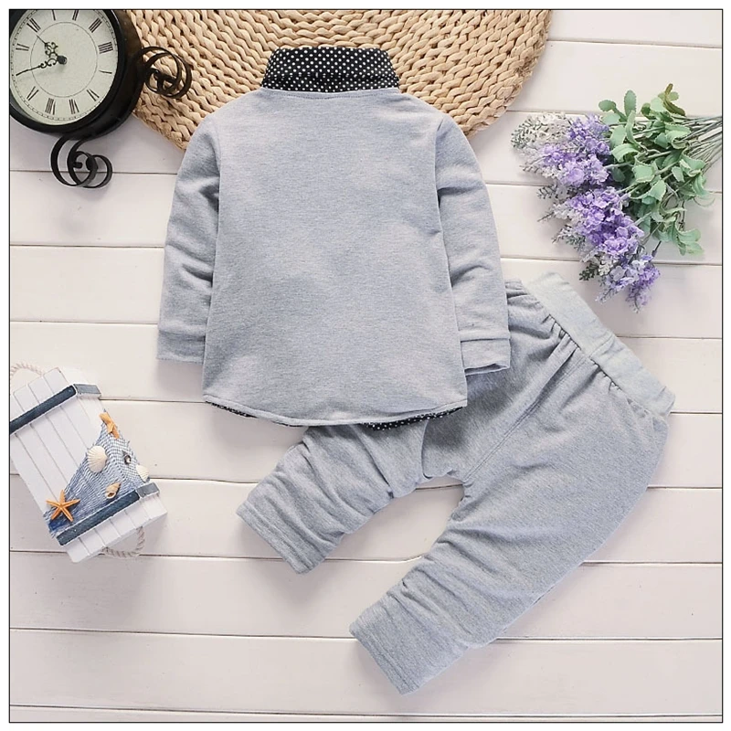 New Spring Autumn Baby Clothes Boys Gentleman Suit Children Fashion Jacket Pants 2Pcs/Set Toddler Casual Costume Kids Tracksuits