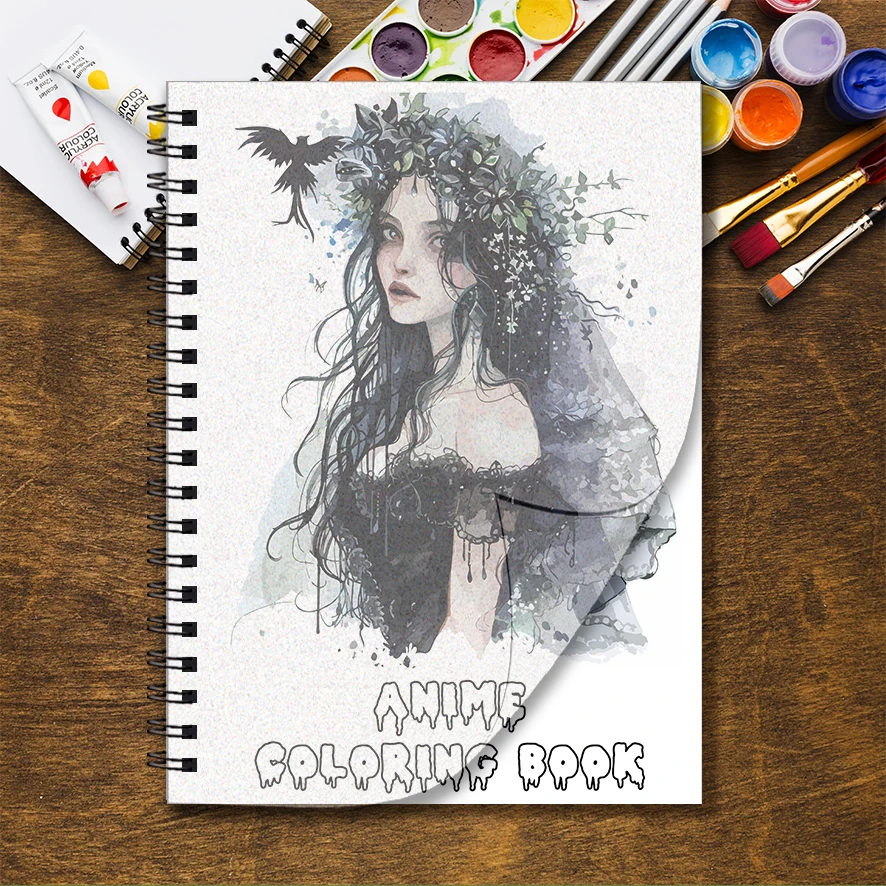 Witch Coloring Book for Adults - 8.3x 11.2 Inch 32 Page Coloring Book - Helps Reduce Stress and Ease Emotions