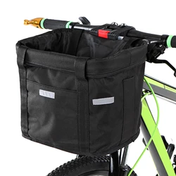 Bicycle Front Basket Removable Waterproof Bike Handlebar Basket Pet Carrier Frame Bag Bikepacking Bicycle Accessories