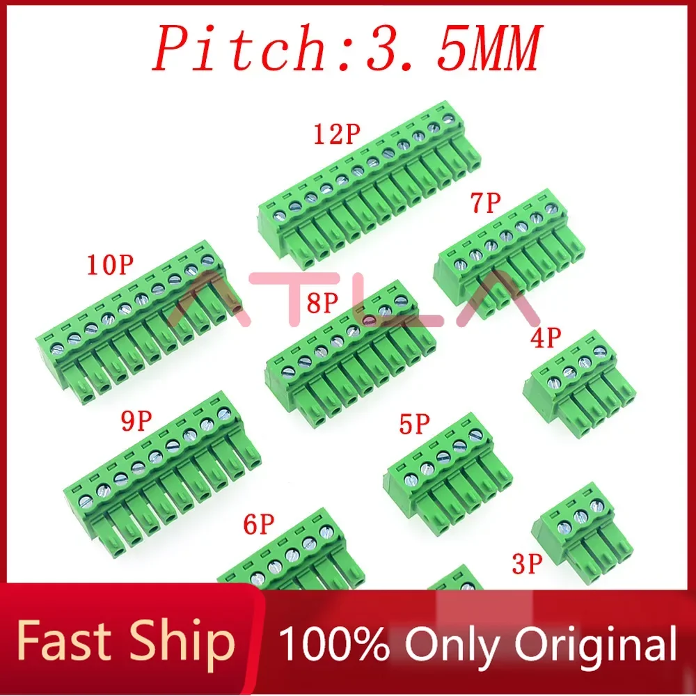 10PCS 15EDG 3.5MM KF2EDG PCB Screw Terminal Block Connector PLUG PIN HEADER SOCKET 2P-14PP