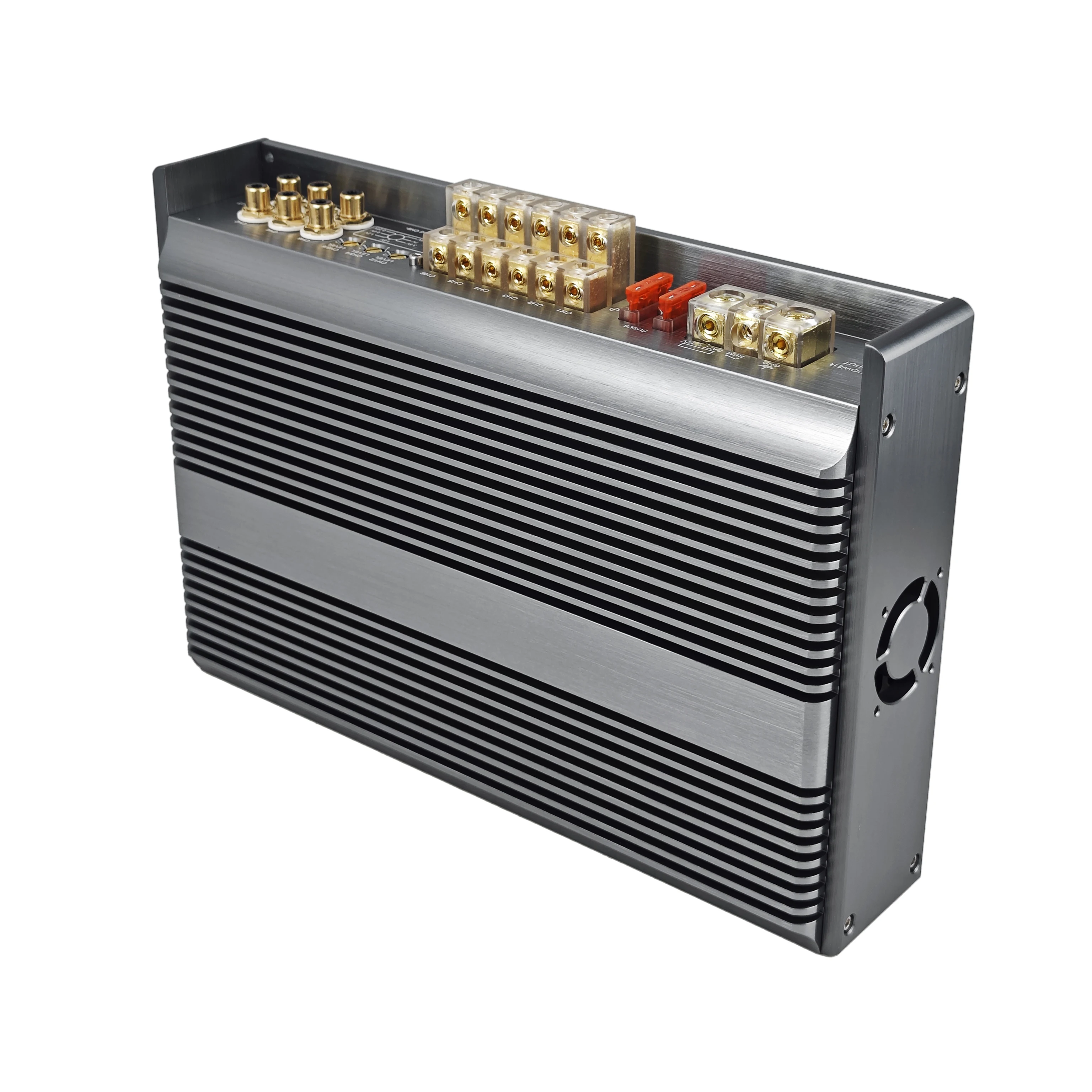 6-Channel  Car Audio Amplifier Full Frequency Automotive Subwoofer Power with  Aluminium Crossovers Mono Type
