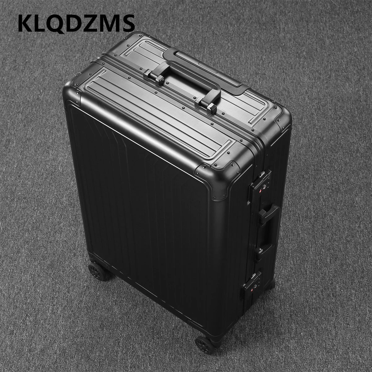 KLQDZMS High-quality Suitcase All Aluminum Magnesium Alloy Boarding Box Large-capacity Trolley Case 20