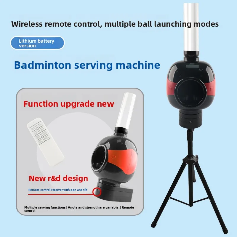 Outdoor Practice Remote Control Portable Sports Training Automatic Badminton Tee