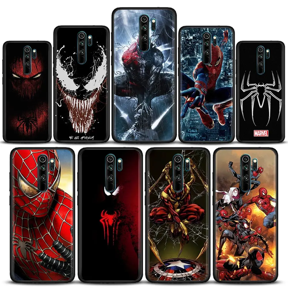 Funda Xiaomi Redmi 9 C NFC 9T 9A 10 8A 7 6 Case Cover For Red mi K40 K50 Pro Plus Coque Marvel Venom Spiderman Marvel