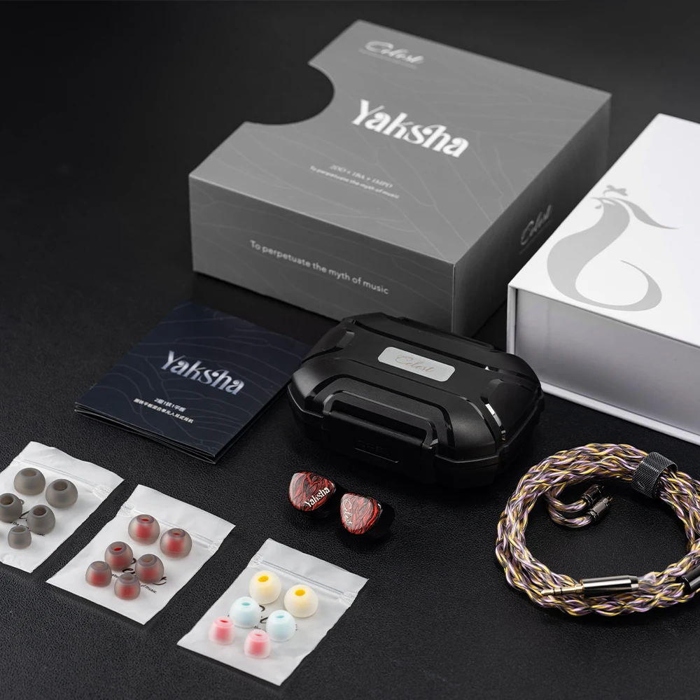 New Celest Yaksha Headphones 2DD+1BA+1MPD Hybrid Drivers Monitor Earphones IEMs With 6N OCC Silver+OCC HiFi Headset Cable image 6