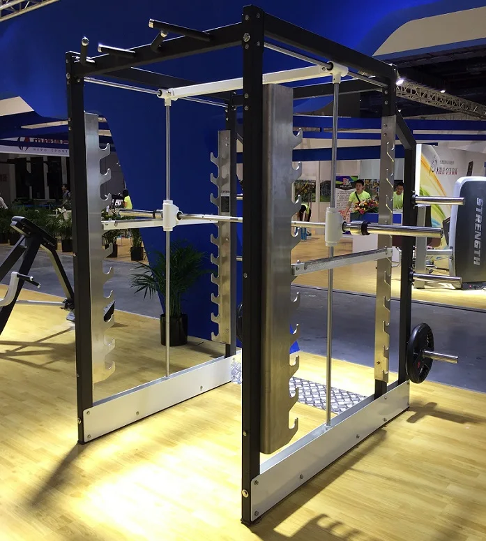 

Power Squat Rack Multi Gym Equipment Commercial Bodybuilding Fitness 3D Smith