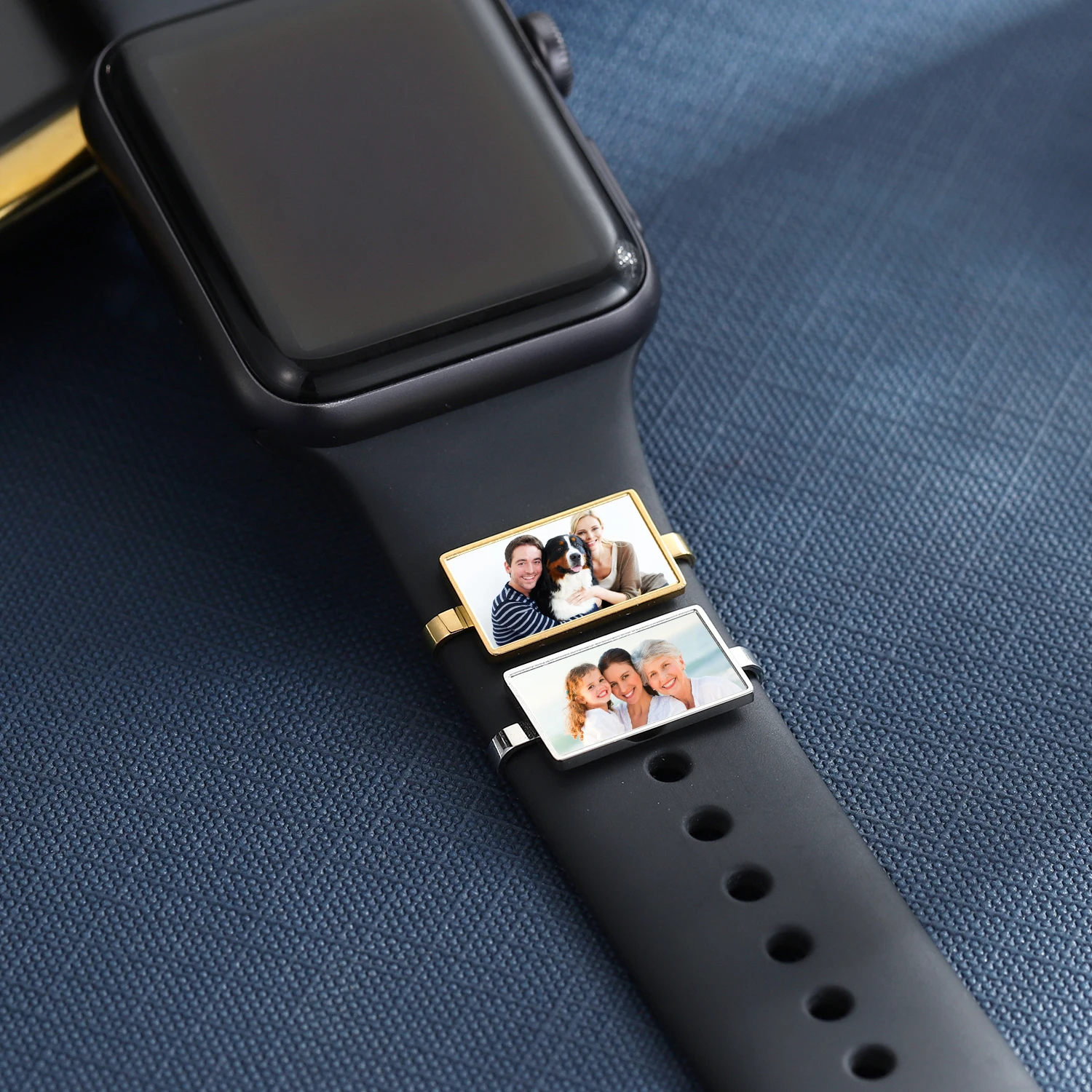 Decorative Watch Buckle Charms for Apple Watch Personalized Custom Special Engraved Photo Smart Watch Accessories Watch Clasps