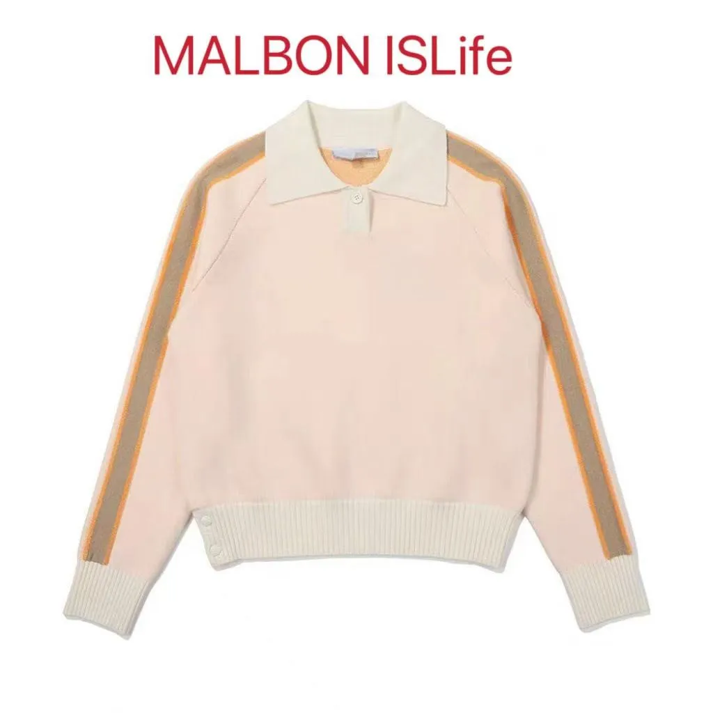 Outono e inverno roupas de golfe feminino crewneck manga longa camisola de golfe malhas alta elástica magro-ajuste esportes moda quente