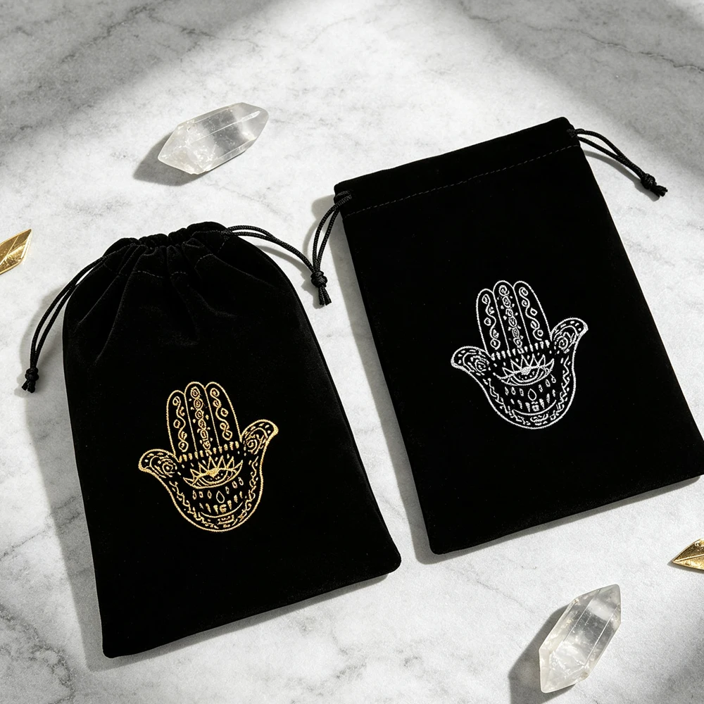1Piece 12x18cm Velvet Card Bag Drawstring Storage Tarot Card Packaging Storage Bag
