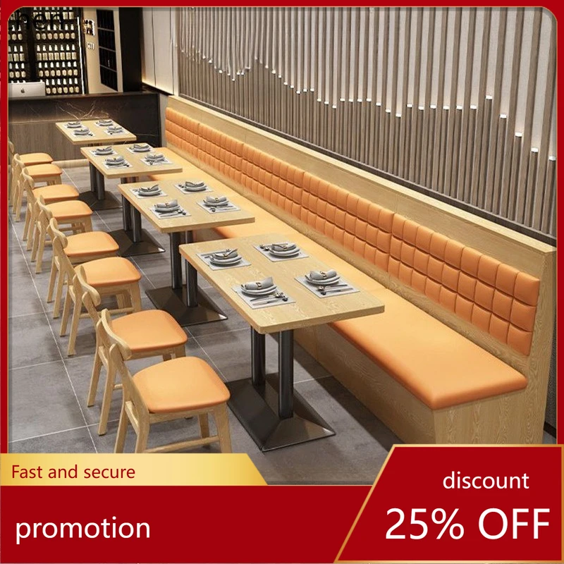 

LXC Simple Sofa Seat Dining Table Chair Corner Soft Cushion Long Bench Natural Wood Color Hot Pot Restaurant Dining Table Chair