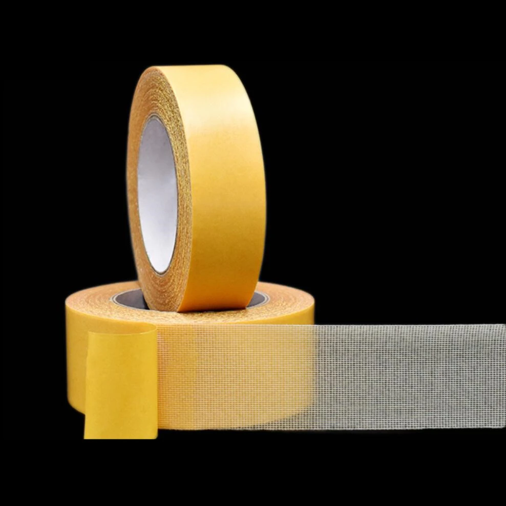 20M Adhesive Tape Strong Sticky Floor Leather Fixing Carpet Tape Mesh Grid Cloth Double Sided Tape