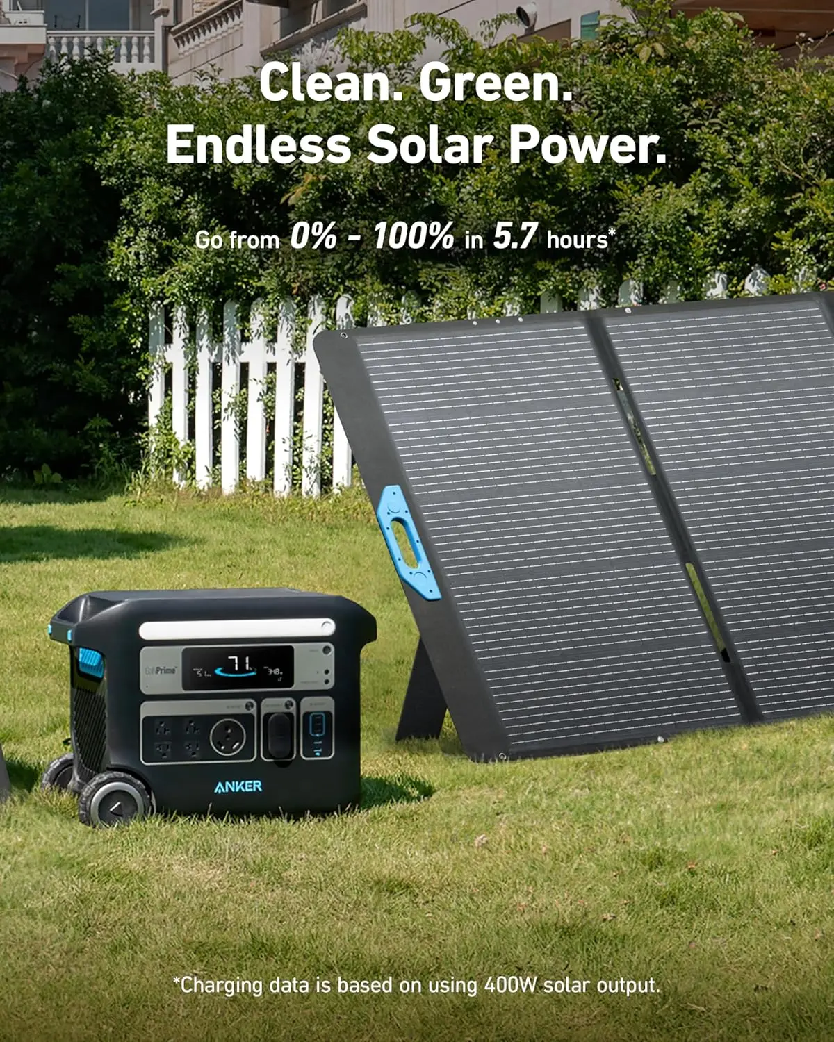 Anker SOLIX F2000 Solar Generator, 2048Wh Portable Power StationGaNPrime Technology, 4 AC Outlets ower Outages, Camping, and RVs