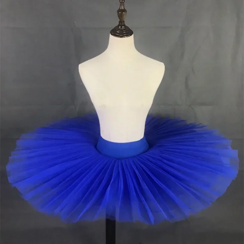 Tutu di balletto professionale bambino adulto Pancake rigido mezzo Tutu di balletto ragazze pratica Tutu gonne bambini piatto bianco Tutu 6 strati