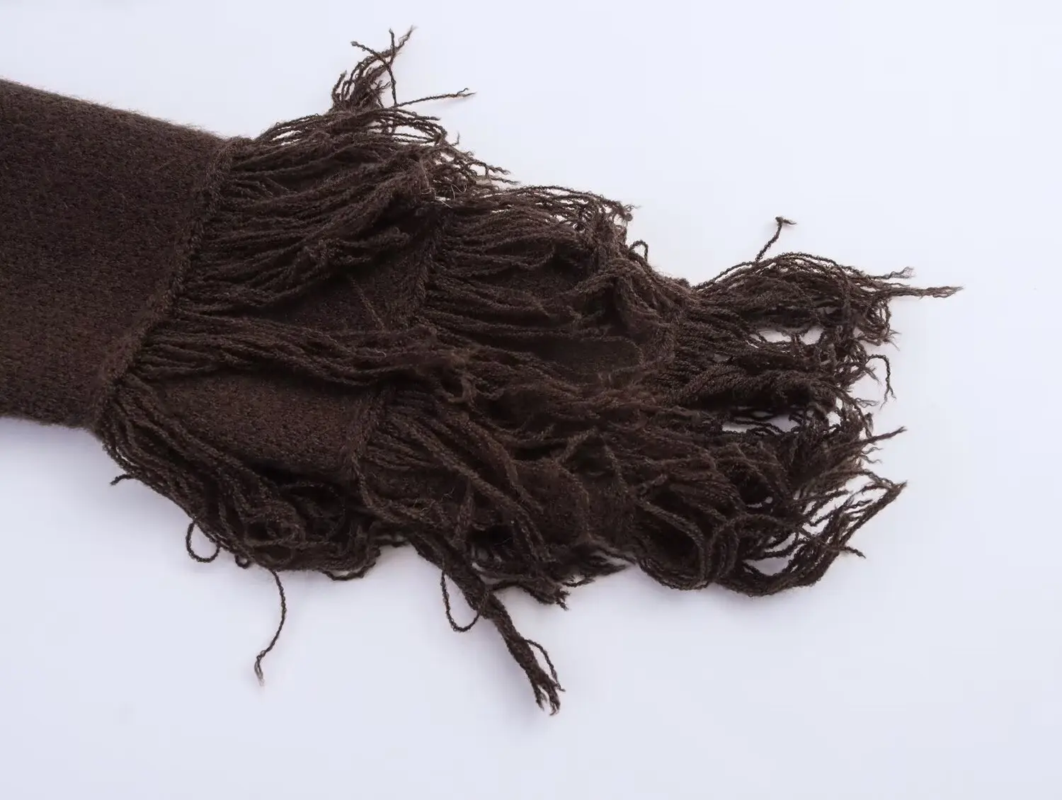 Kardigan Rajut Wanita Musim Gugur Musim Dingin Desain Retro dengan Rumbai di Bagian Bawah, Mantel Wanita Kerah O dengan Kancing Tunggal, Sweater Rajut