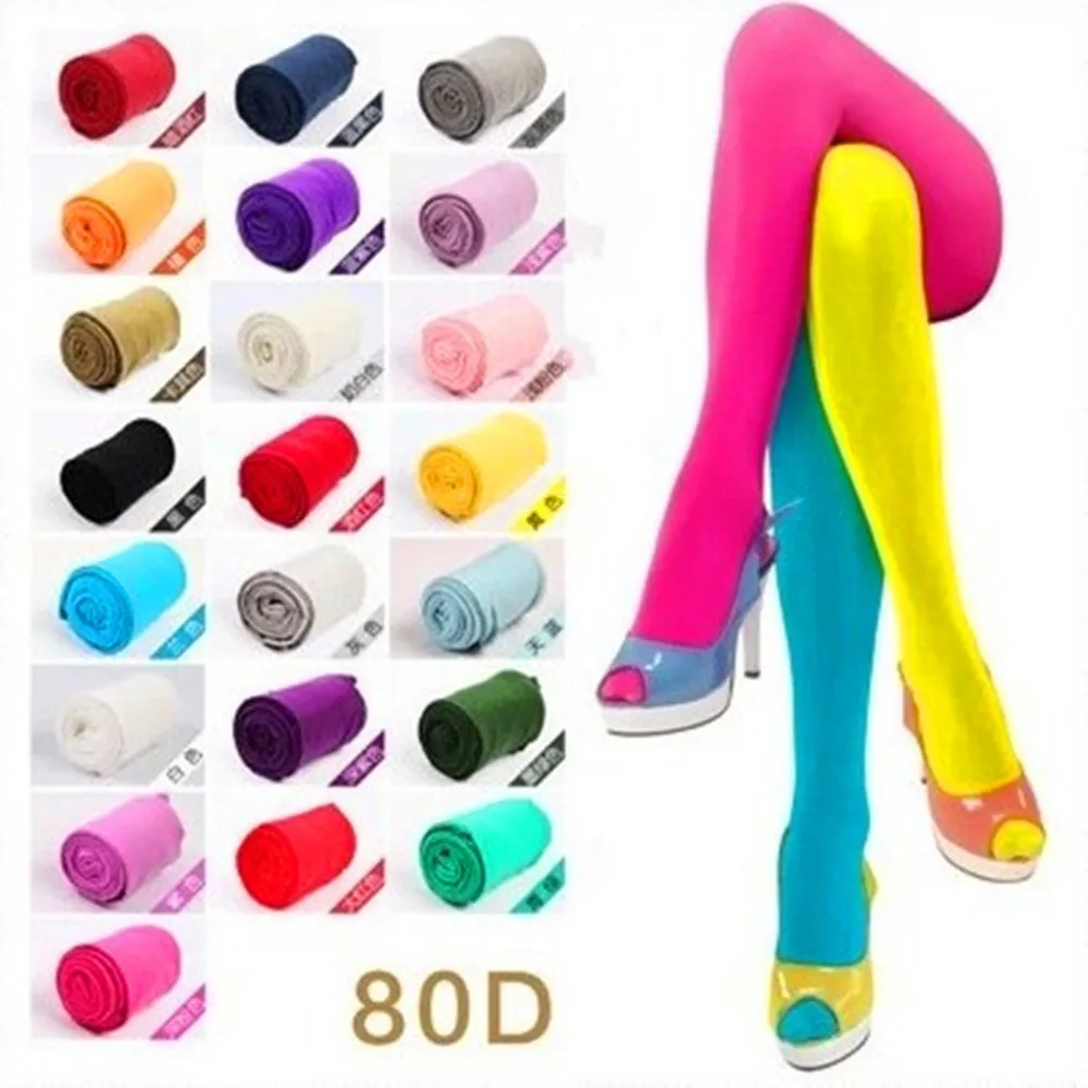 1pcs Women Candy Color Pantyhose Dancing Spring Autumn Leg Artifact Leggings Adult 80d Velvet Grey Skin Penetrating Coffee