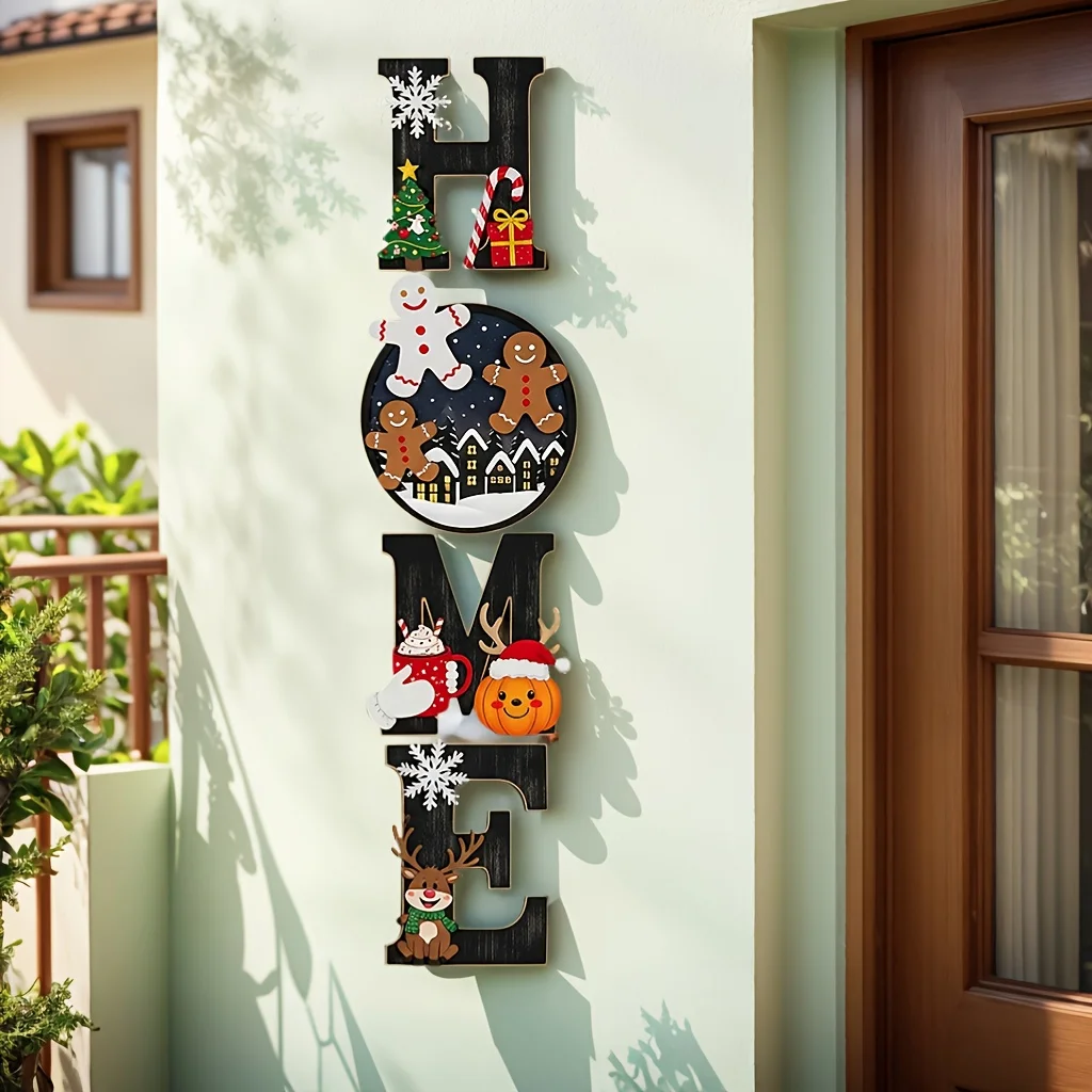 1 set Christmas European American Style Home Sign-Christmas Gift,Christmas Decorations,Wall Decor Kit,Wall Decoration For Home