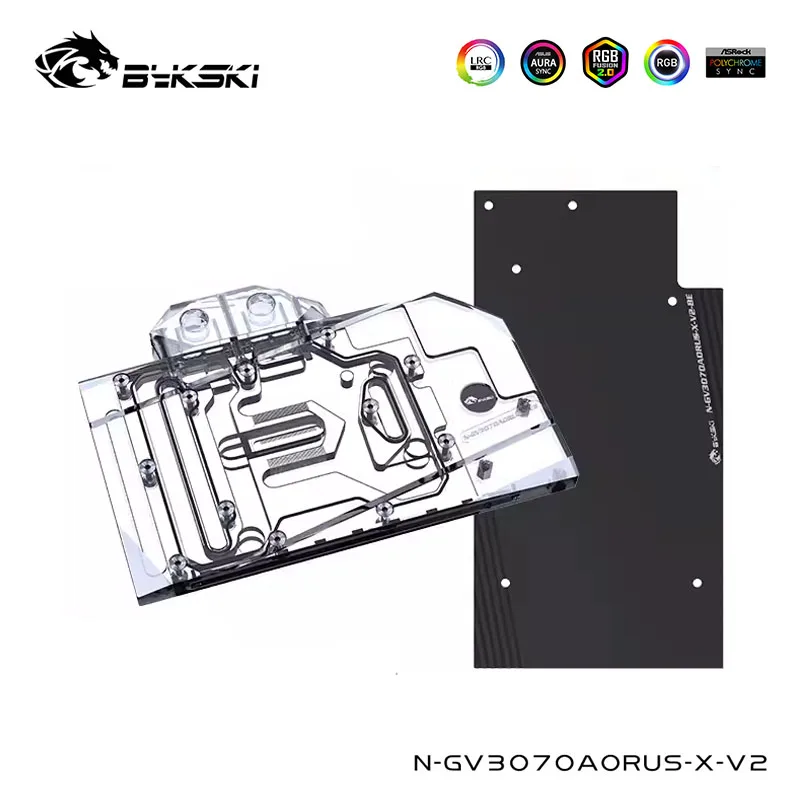 

Bykski Water Block For GIGABYTE AORUS Geforce RTX 3070/3060Ti MASTER 8G Graphics Card Cooler With Back Plate,N-GV3070AORUS-X-V2