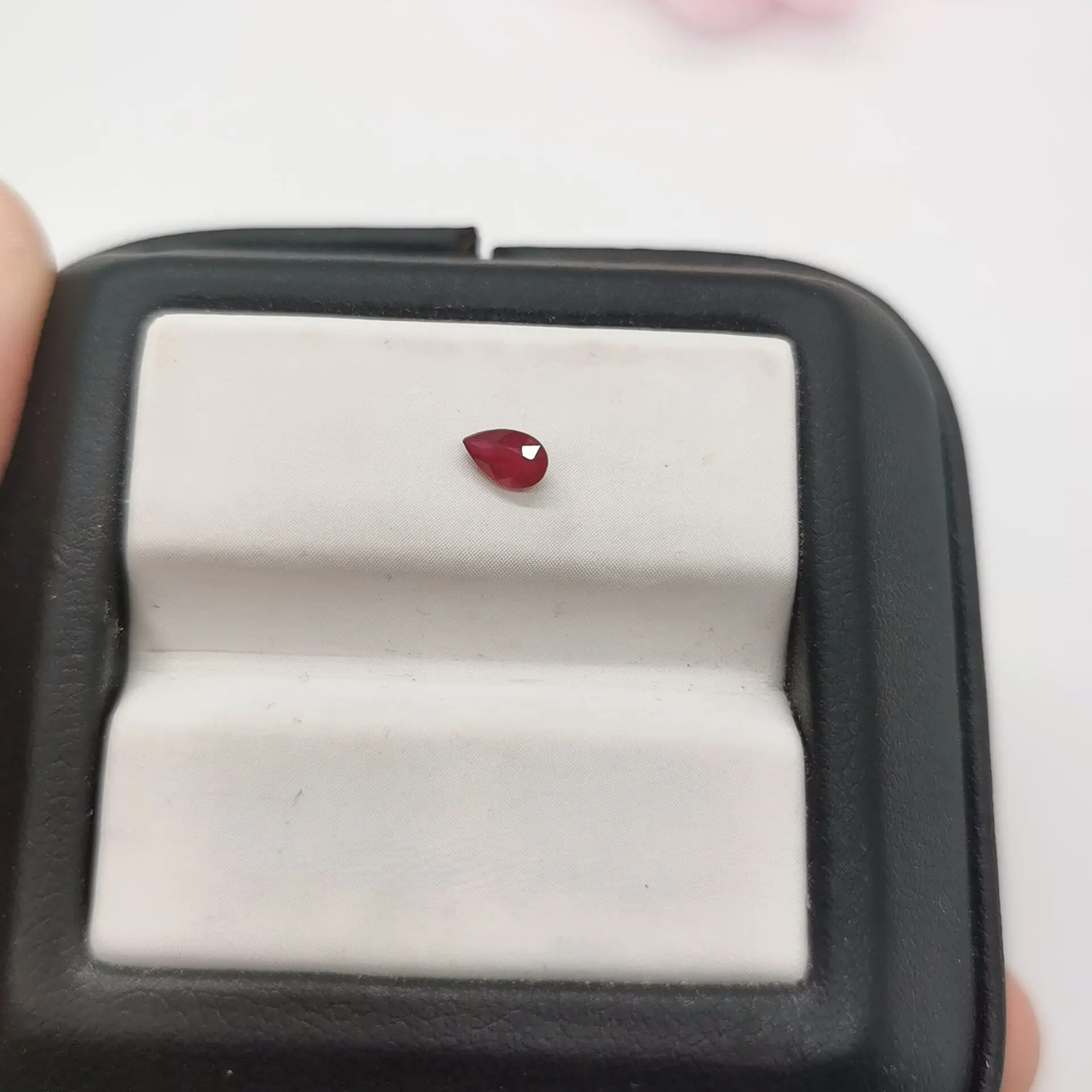 100% Real 3mm*4mm and 3mm*5mm Ruby Loose Gemstone for Jewelry Shop Pear Cut I Grade Pink Color Ruby Gemstone Jewelry DIY