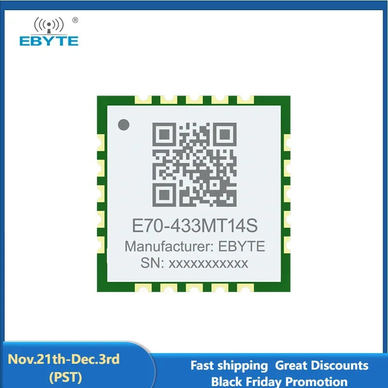 CC1310 SoC Module EBYTE E70-433/900MT14S 14dBm Ultra-Small Size Low Power Consumption Support Modbus Air Wake-up RSSI Stamp Hole